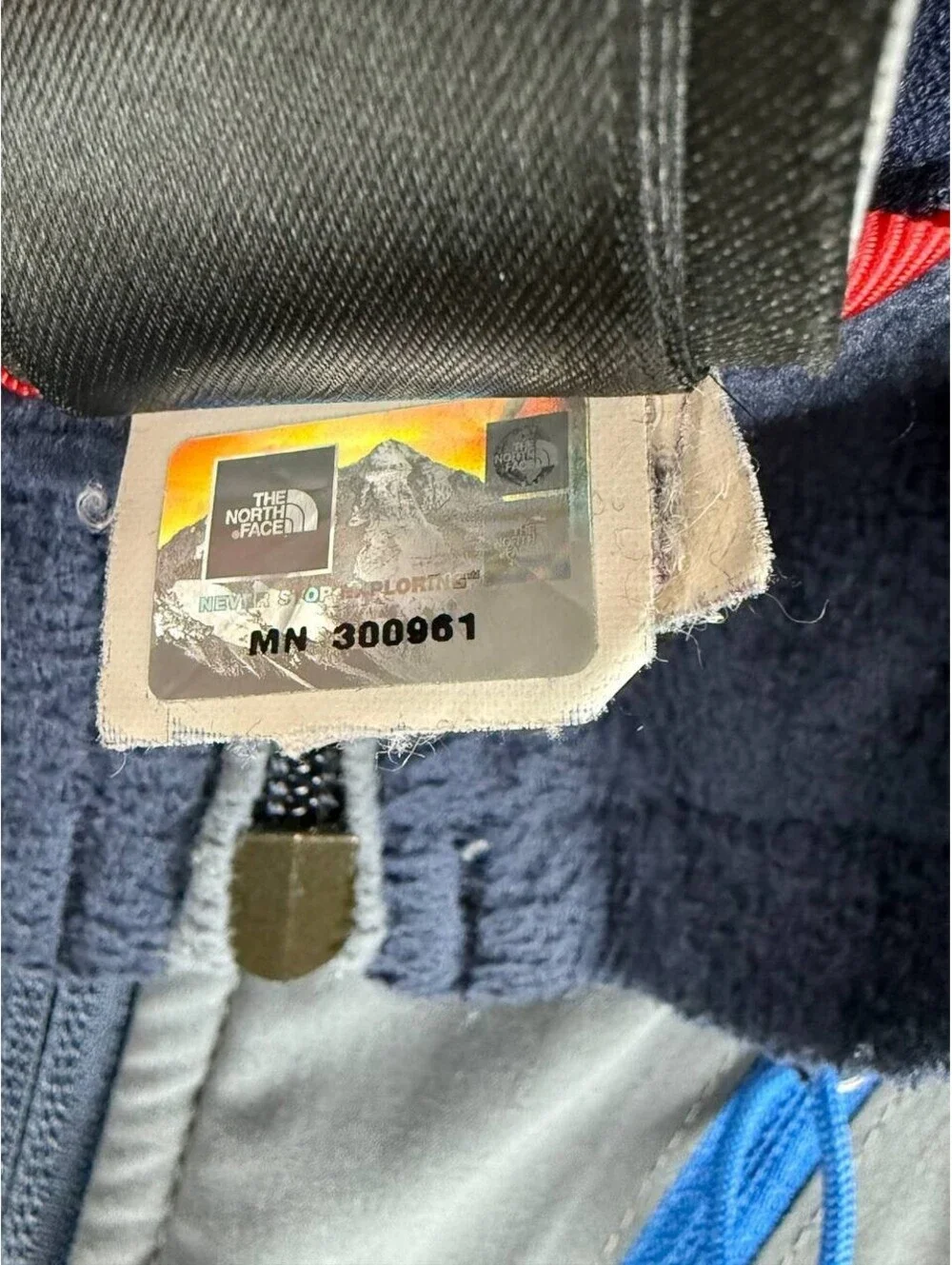 The North Face FlashDry 1/4 Zip Fleece Pullover Mens Large Blue Gray Jacket